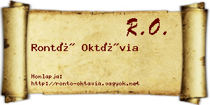 Rontó Oktávia névjegykártya
